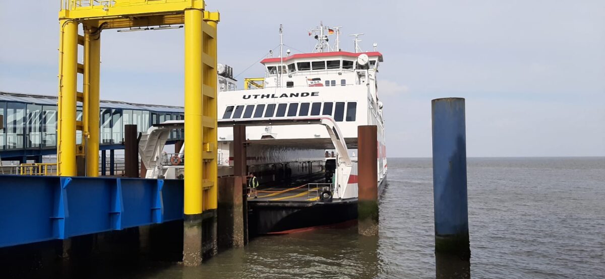 Ferry Dagebüll Amrum at the jetty in Dagebüll.