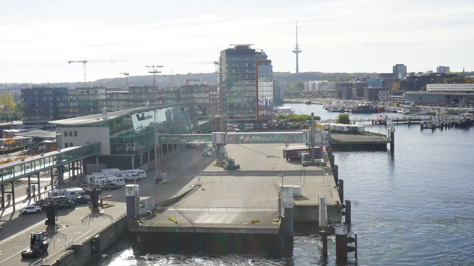 The ferry terminal of Color Line at Norwegenkai in Kiel.
