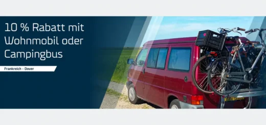 DFDS Camper discount - travel to England with up to 10% discount.