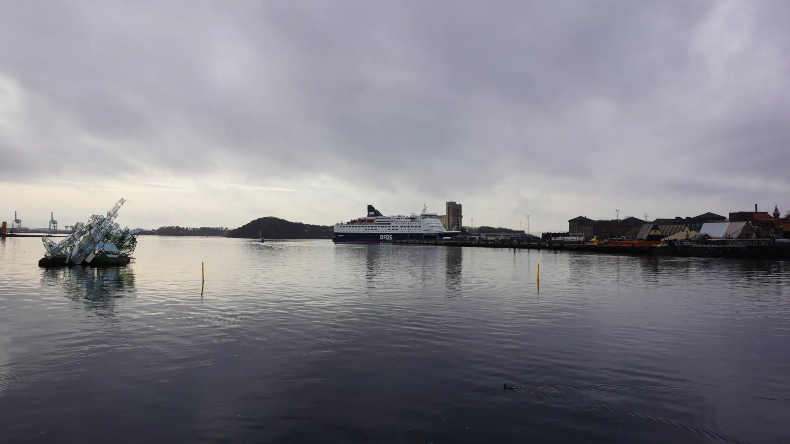 The DFDS-Ferry Crown Seaways at the ferry terminal in the Norwegian capital Oslo.