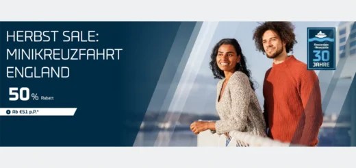 DFDS fall offers with up to 50% discount on Ferries to England and Ireland.