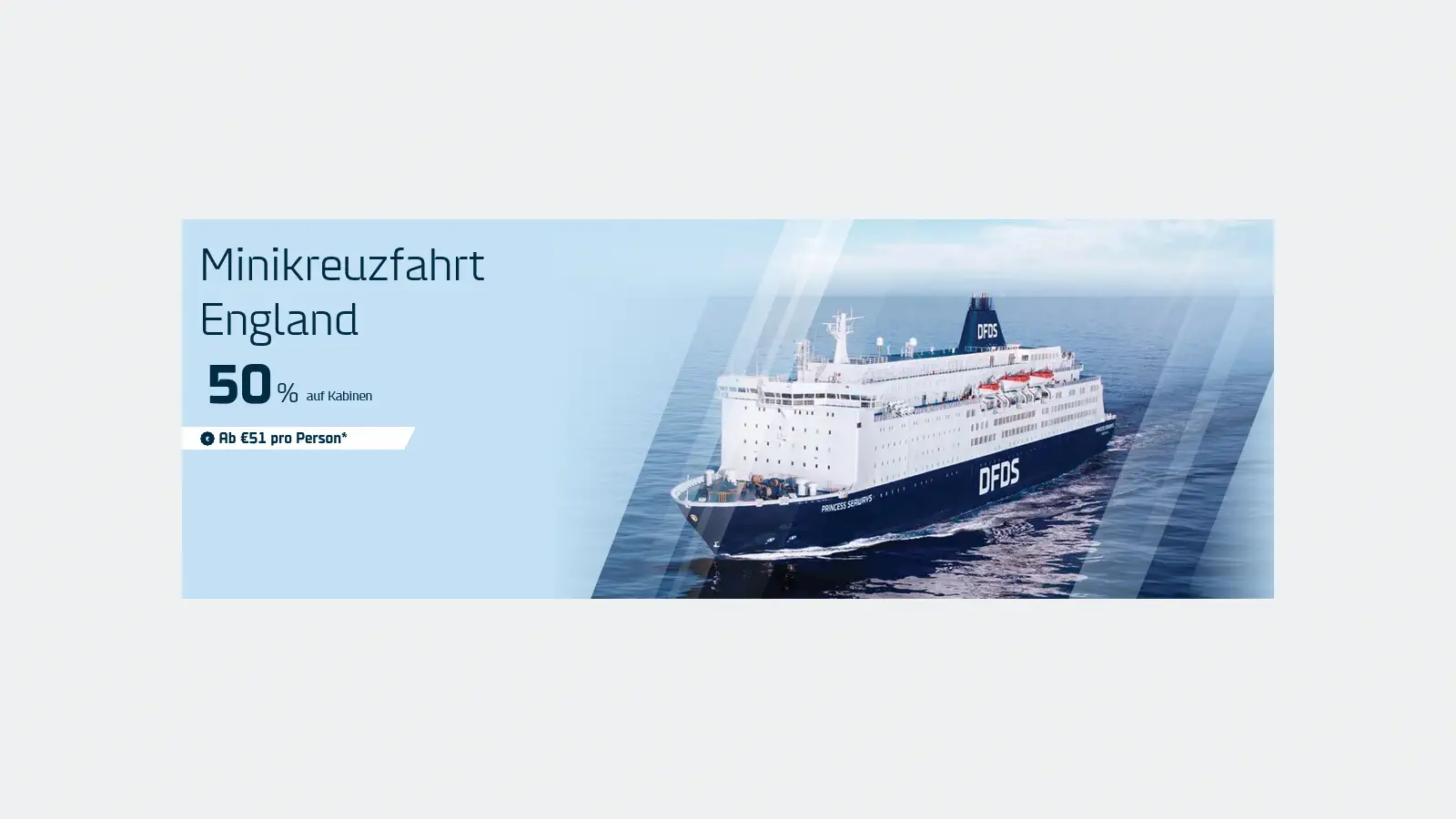 Book a DFDS mini cruise with a 50% discount