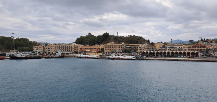 High speed ferries Corfu-Saranda in the port of Corfu