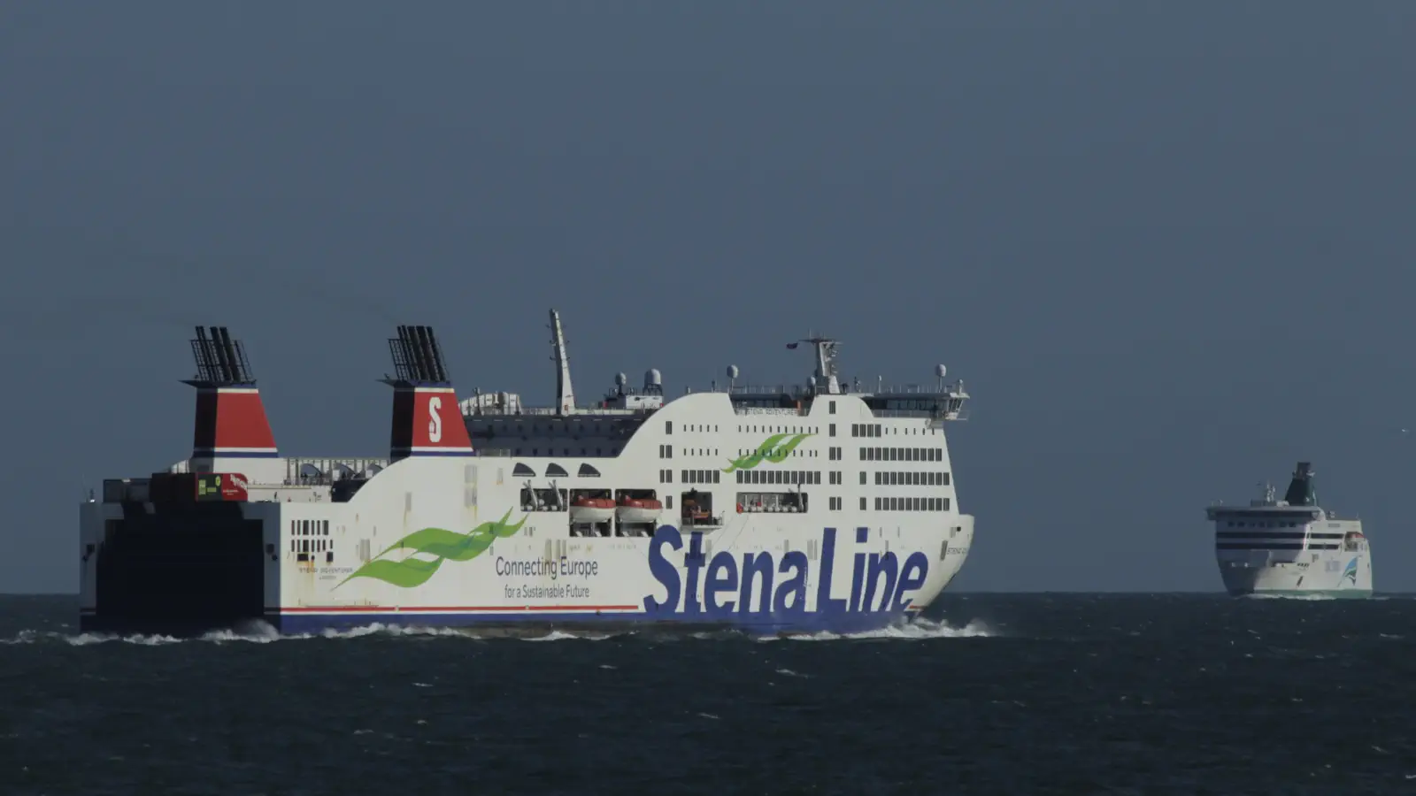 Ferries to Ireland. Stena Line and Irish Ferries sail through the Irish Sea.