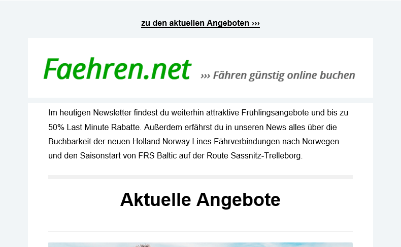 Faehren.net Newsletter