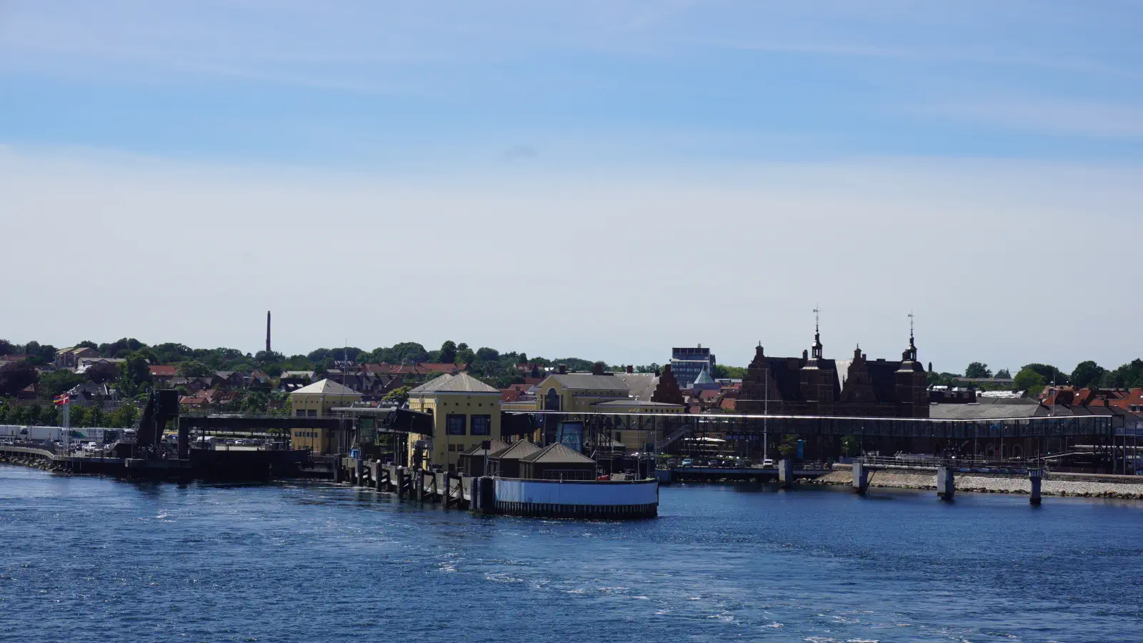 The ferry port of Elsinore in Denmark. This is where the Ferries Öresundslinjen from Helsingborg docks.