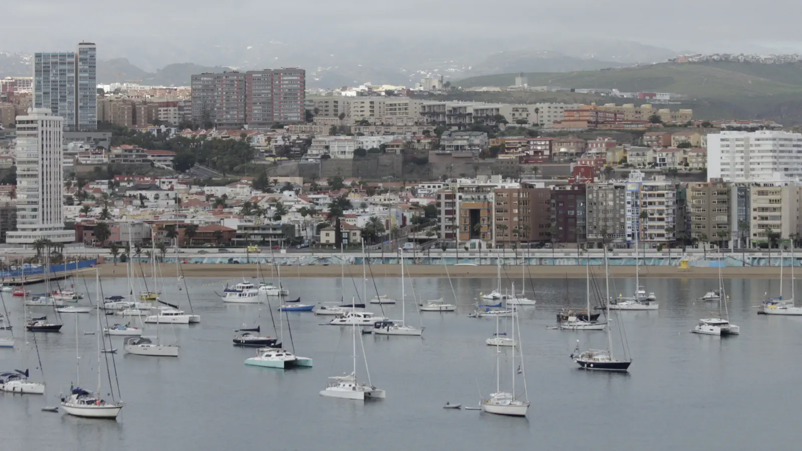 Las Palmas marina on Gran Canaria.