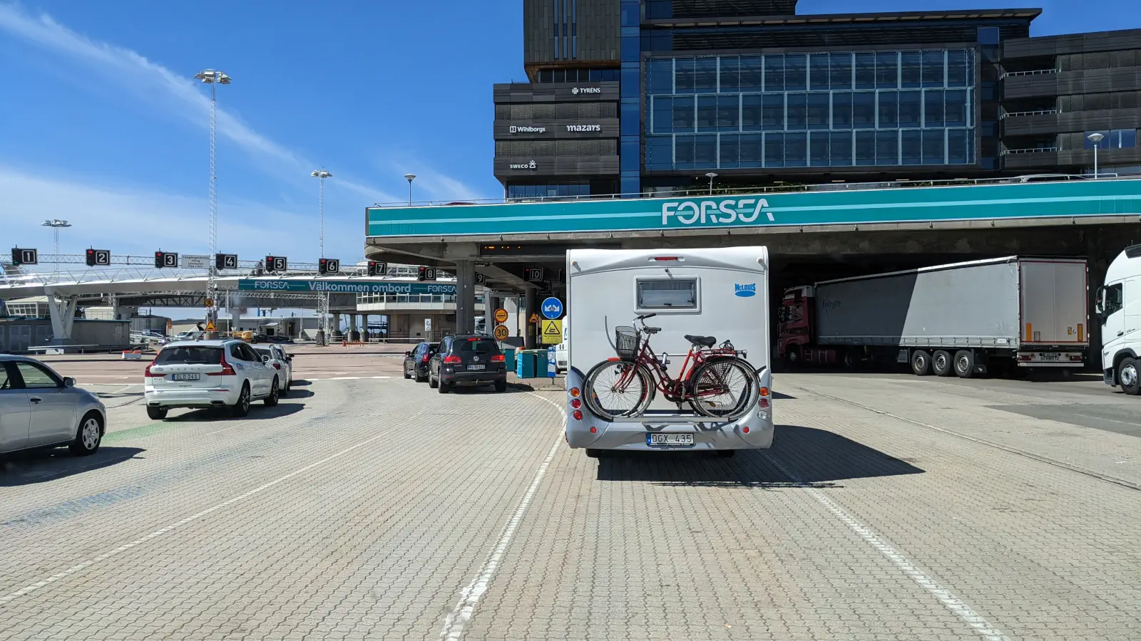 After checking in in Helsingborg, we head towards the ferry.