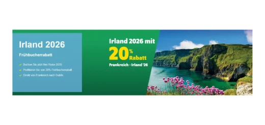 Irish Ferries early booking offers 2026 with 20% discount.