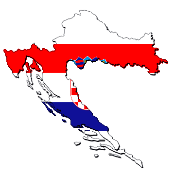 Croatia Map and flag of Croatia