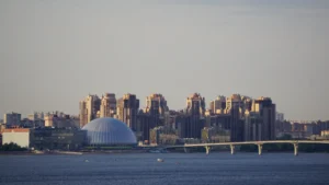 View of the metropolis of St. Petersburg.