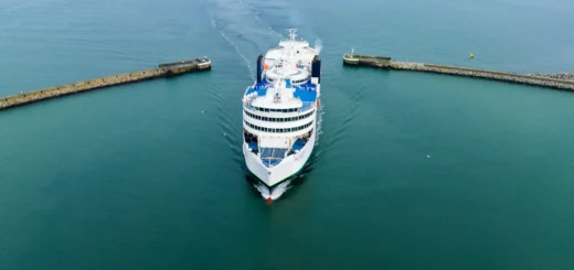 Scandlines Ferry Germany in the port of Puttgarden on the island of Ferries