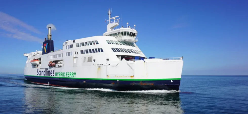 The Scandlines-Ferry Prins Richard on its way from Germany to Denmark.