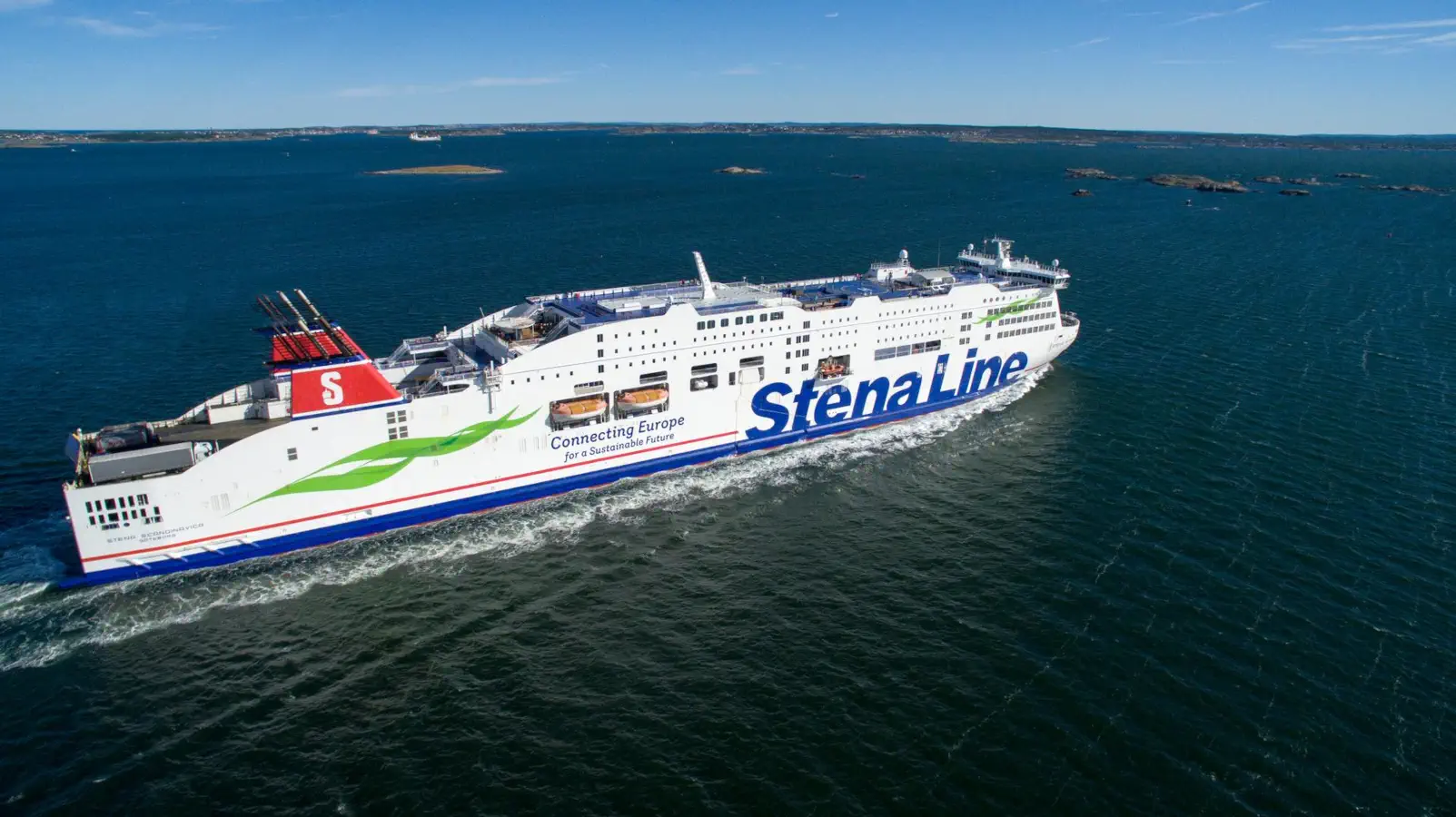The Stena Line Ferry Stena Scandinavica operates the ferry route Kiel- Gothenburg.
