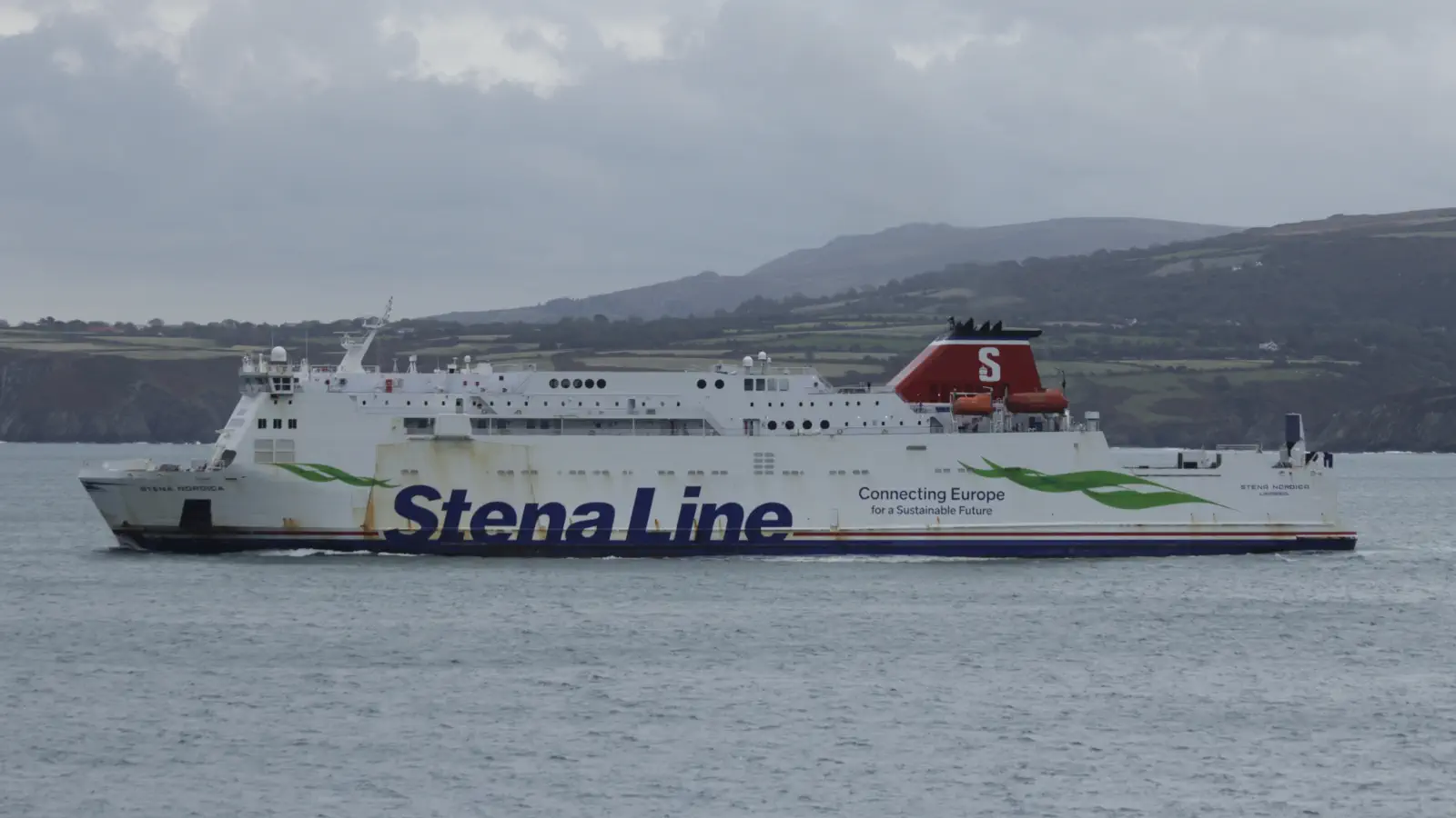 The Stena Line ferry Stena Nordica runs between Rosslare and Fishguard.