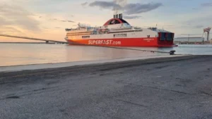 Superfast Ferries The Superfast 3 ferry from Superfast Ferries operates on the domestic Greek ferry routes.