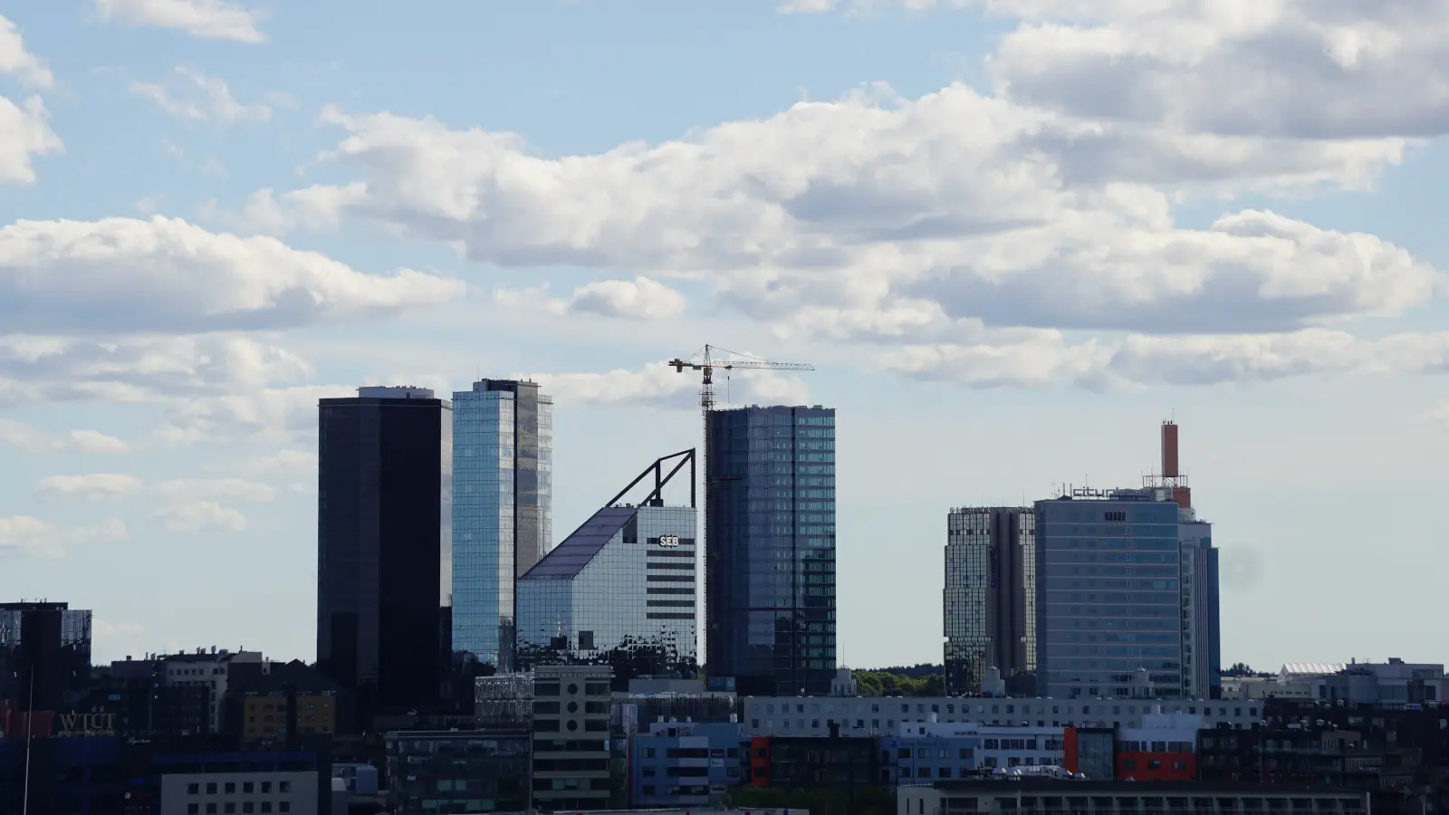 Skyscrapers and modern new buildings characterize the new Tallinn.