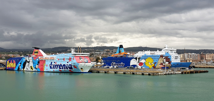 The Mediterranean Ferries Tirrenia Nuraghes and Moby Dada