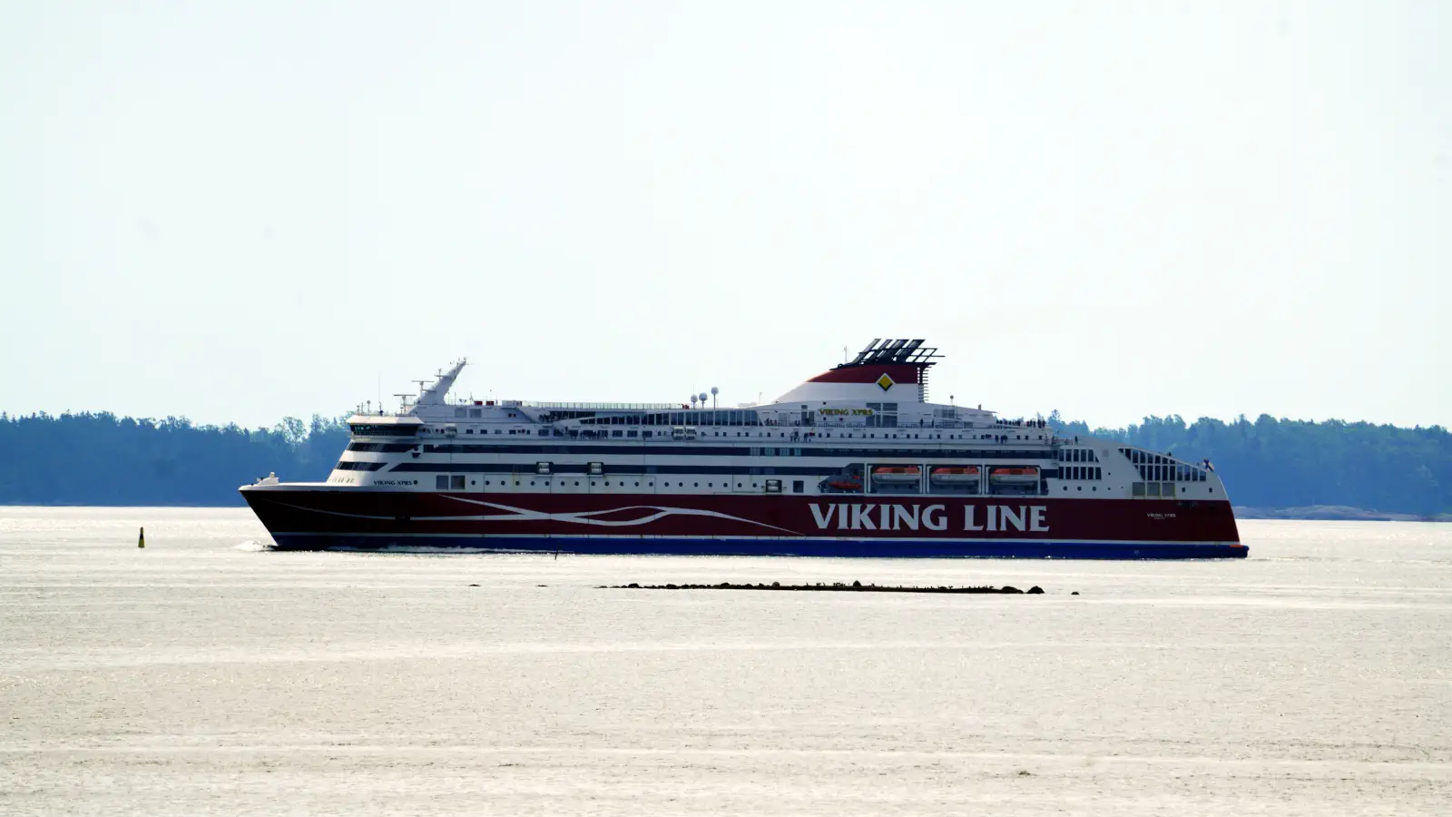 The Ferry Viking XPRS from Viking Line operates a scheduled service between Helsinki and Tallinn.