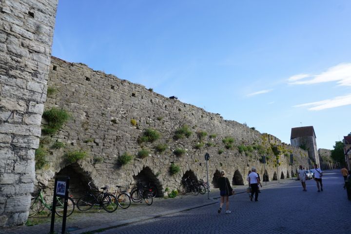 Part of the historic city wall of Visby.