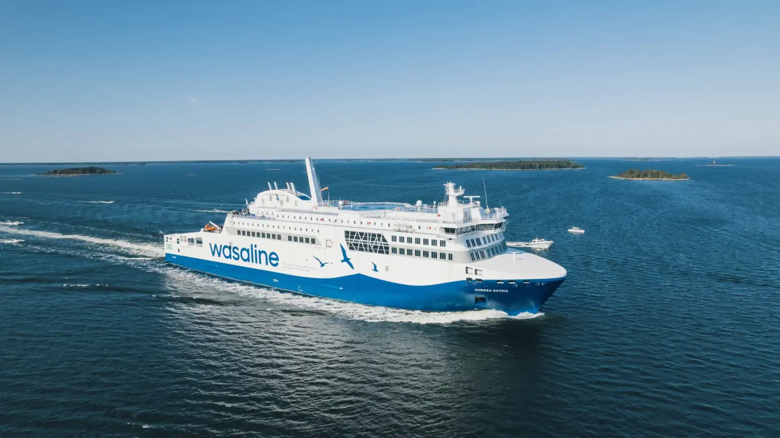 The Wasaline Ferry Aurora Botnia on the way from Umea to Vaasa.