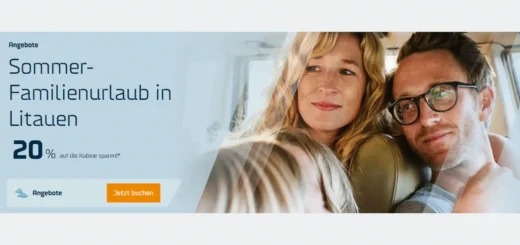 DFDS family offer - 20% discount on the cabin on the Baltic Sea ferry from Kiel to Klaipeda.