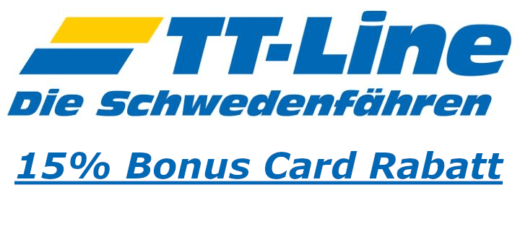 TT-Line Bonus Card discount - 15% discount on SMART and FLEX tariffs